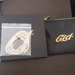 GLD 5mm Round cut tennis necklace in yellow gold